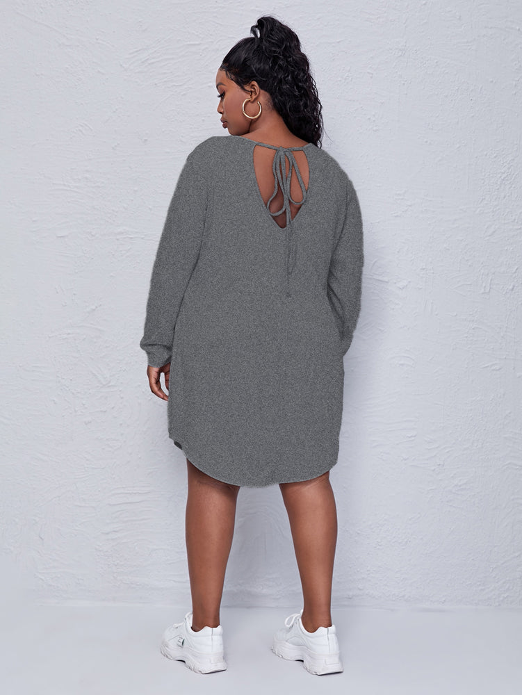 Elengatine Plus Plain Dress