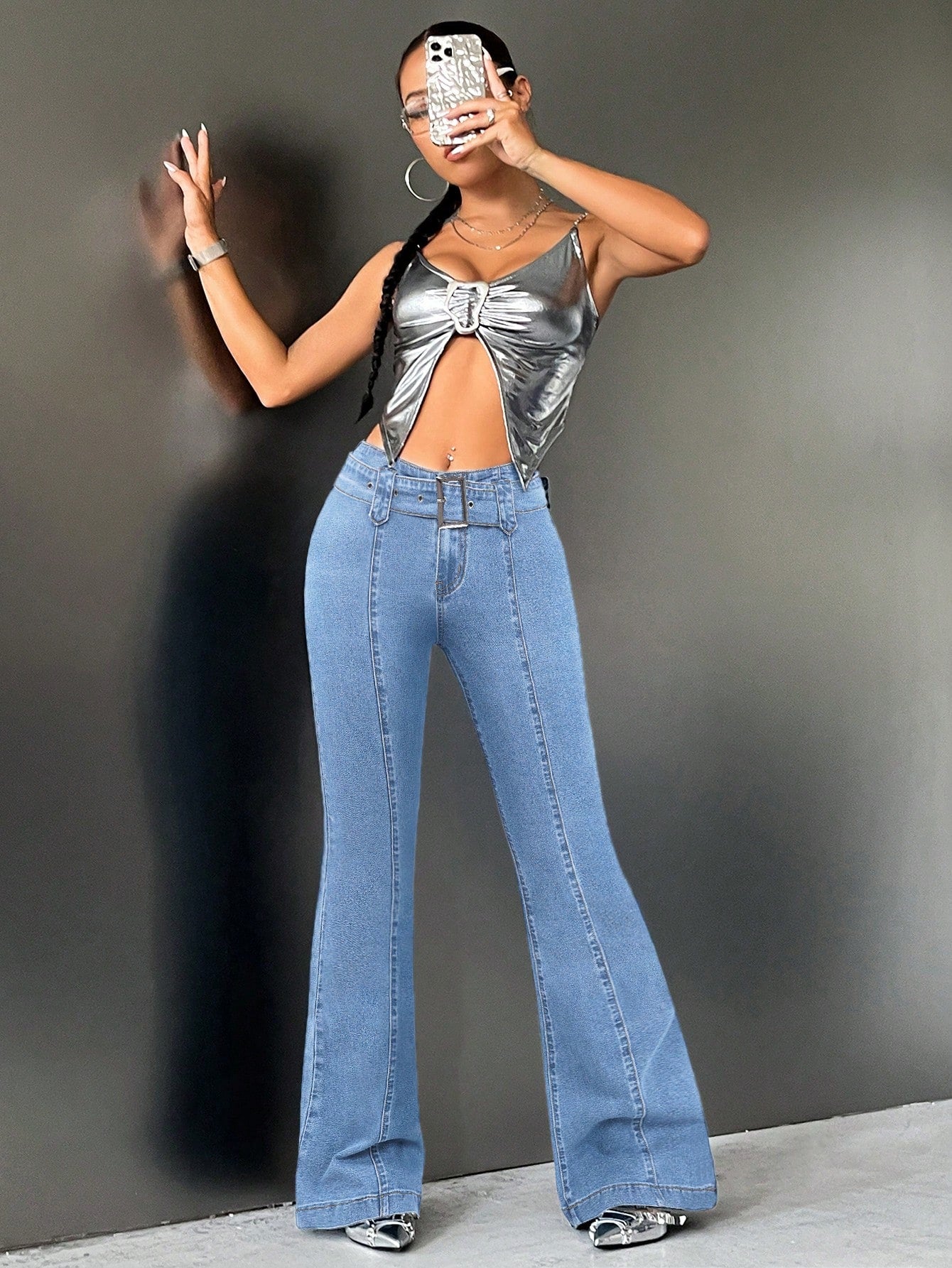 Elengatine Causal Blue Jeans for Women BXD0037