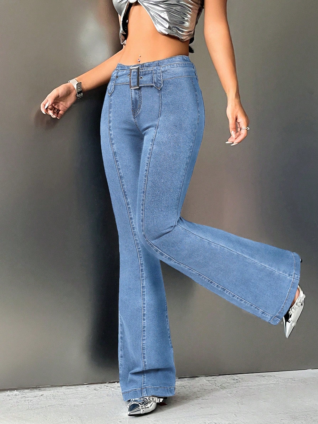Elengatine Causal Blue Jeans for Women BXD0037