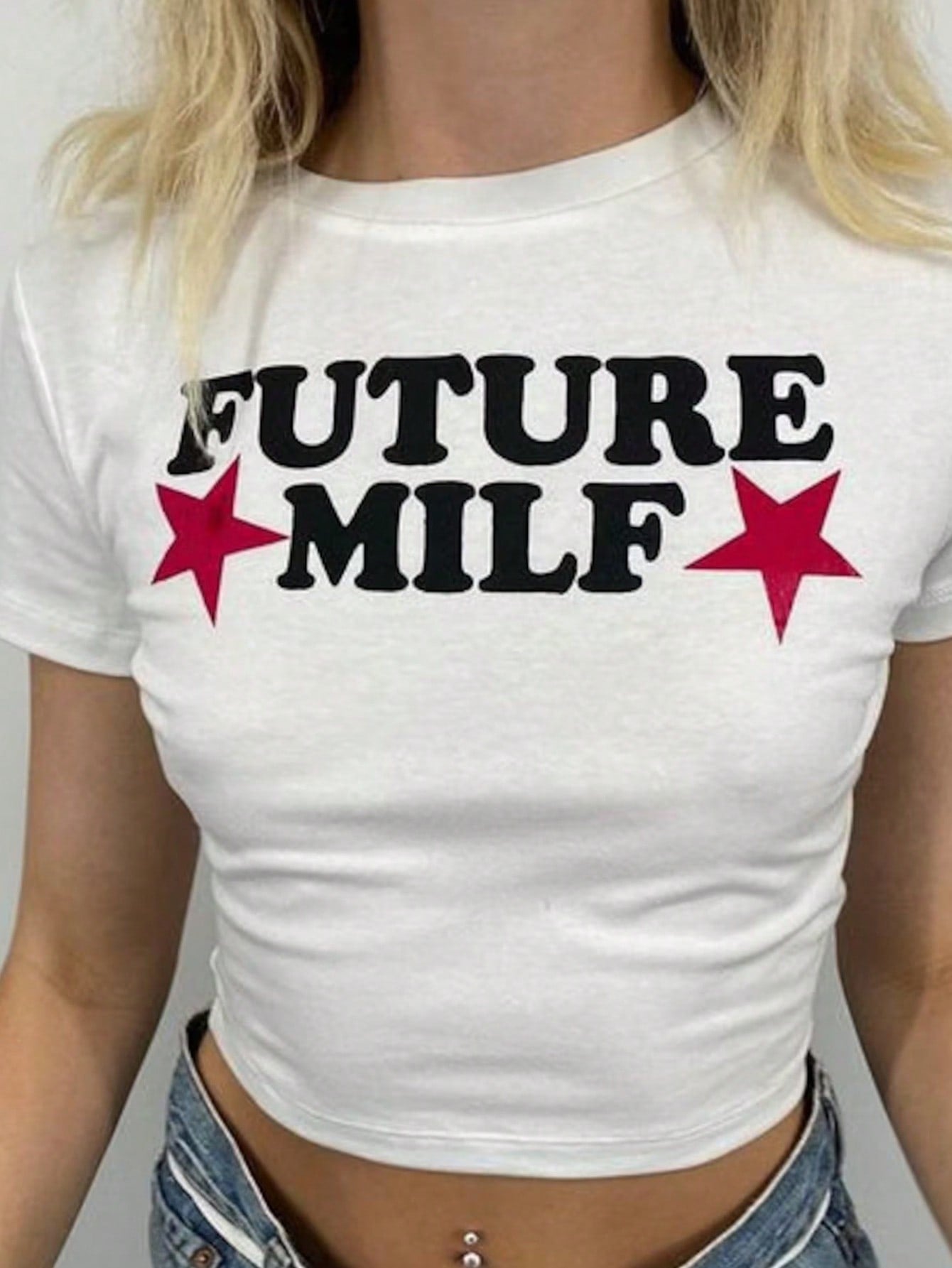 Elengatine 3 Pack Letter Graphic Printing T-shirt,Summer Short T-shirt Hot Girl Outfit,Daily Essential Basics Women's Outfit BXD0029
