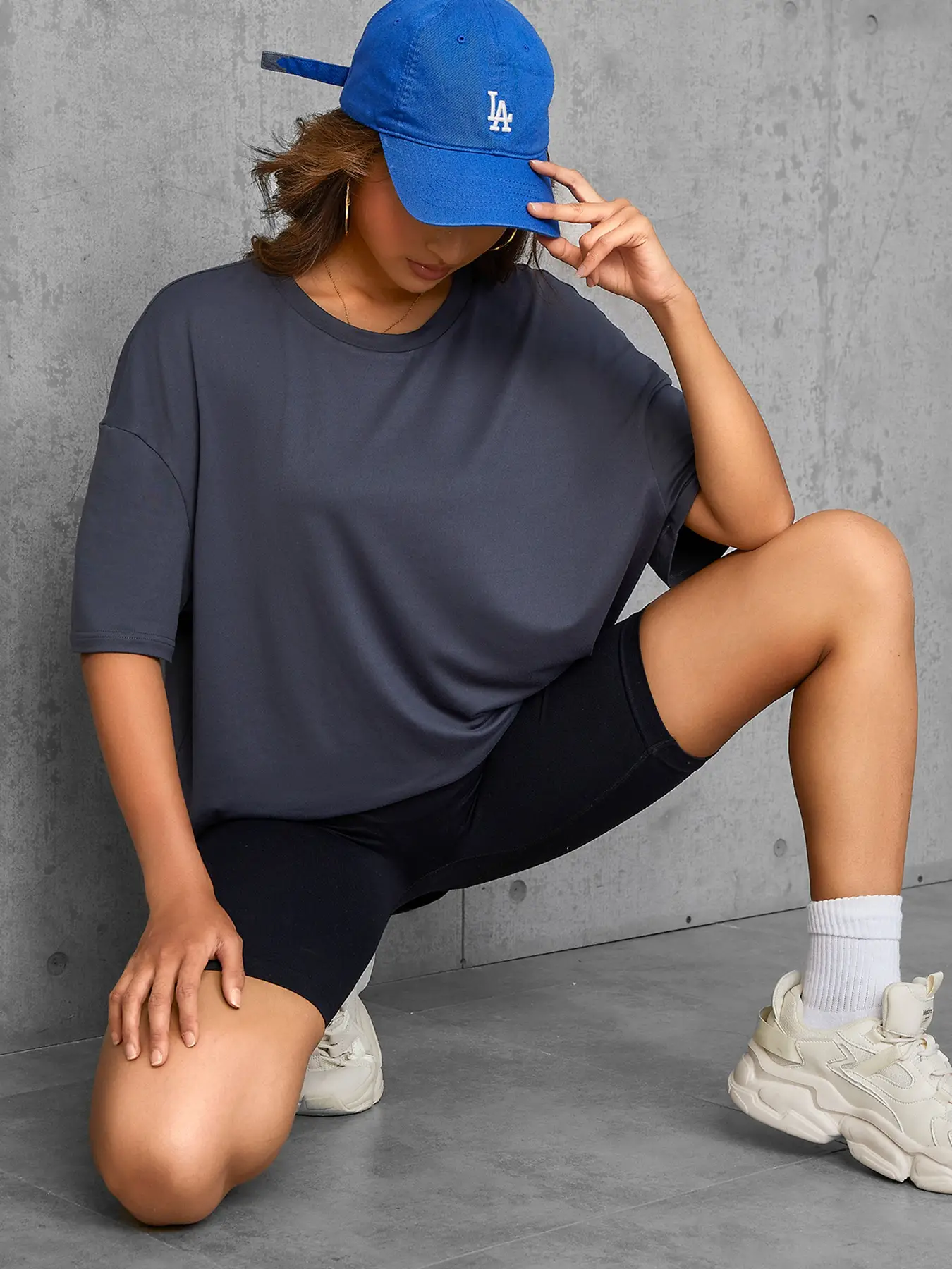 Elengatine Simple Drop Shoulder Tee Custom Printing