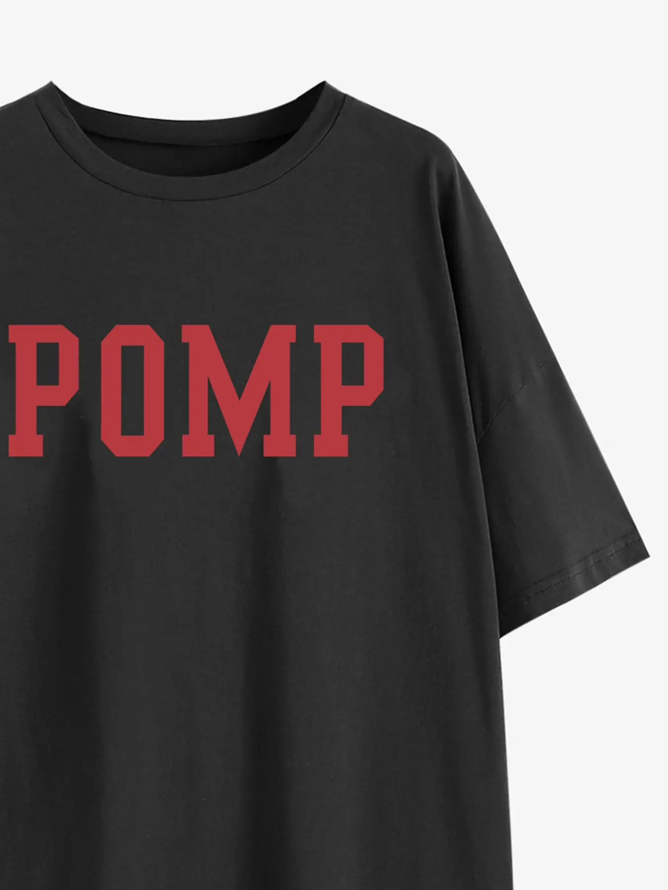Elengatine Oversized Fashion Letter Graphic Drop Shoulder Tee