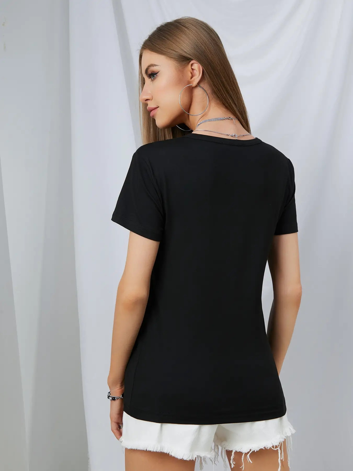 Elengatine Brooklyn Letter Graphic Printing Drop Shoulder Tee