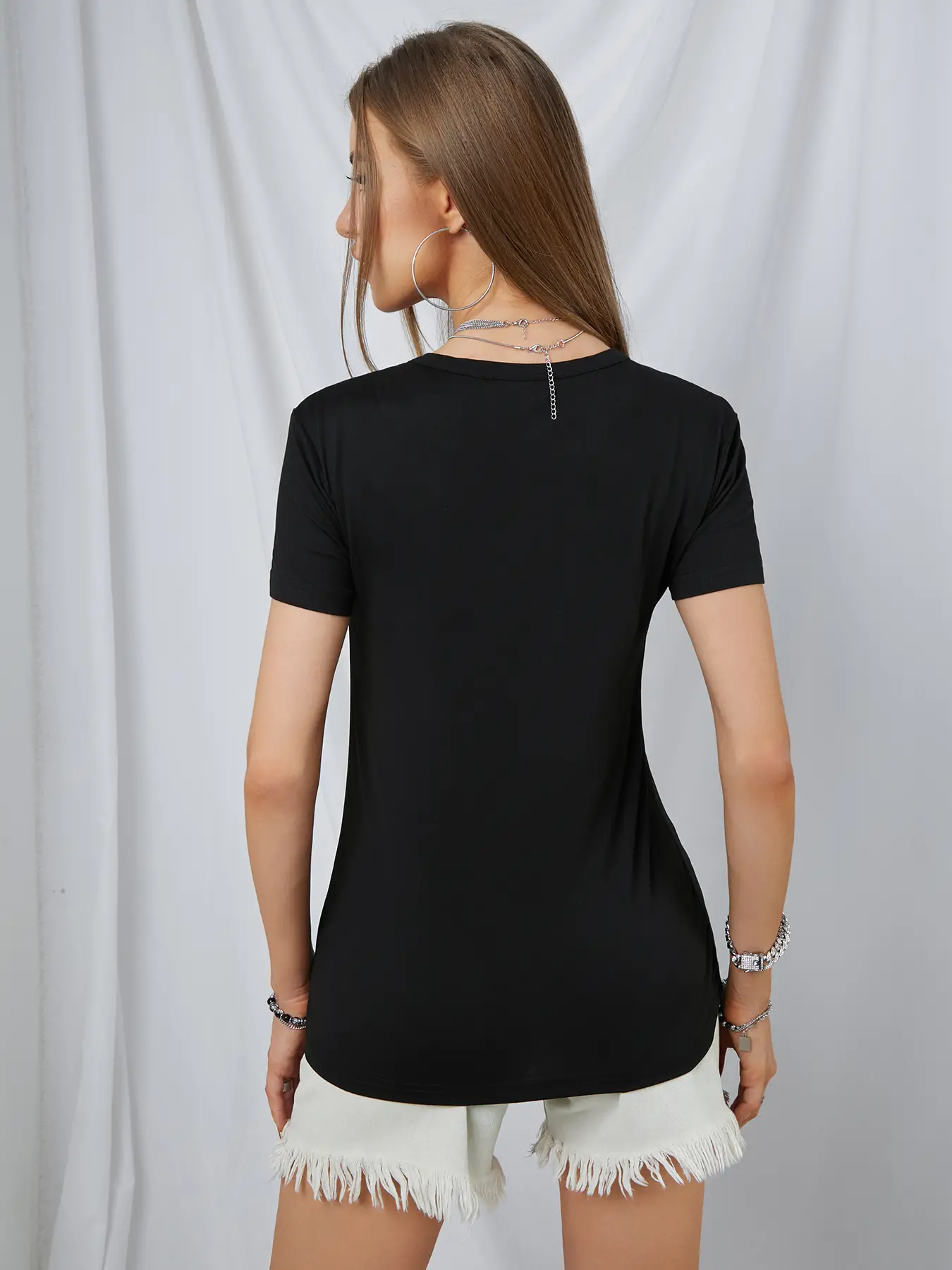 Elengatine QUEEN Graphic Printing Drop Shoulder Tee
