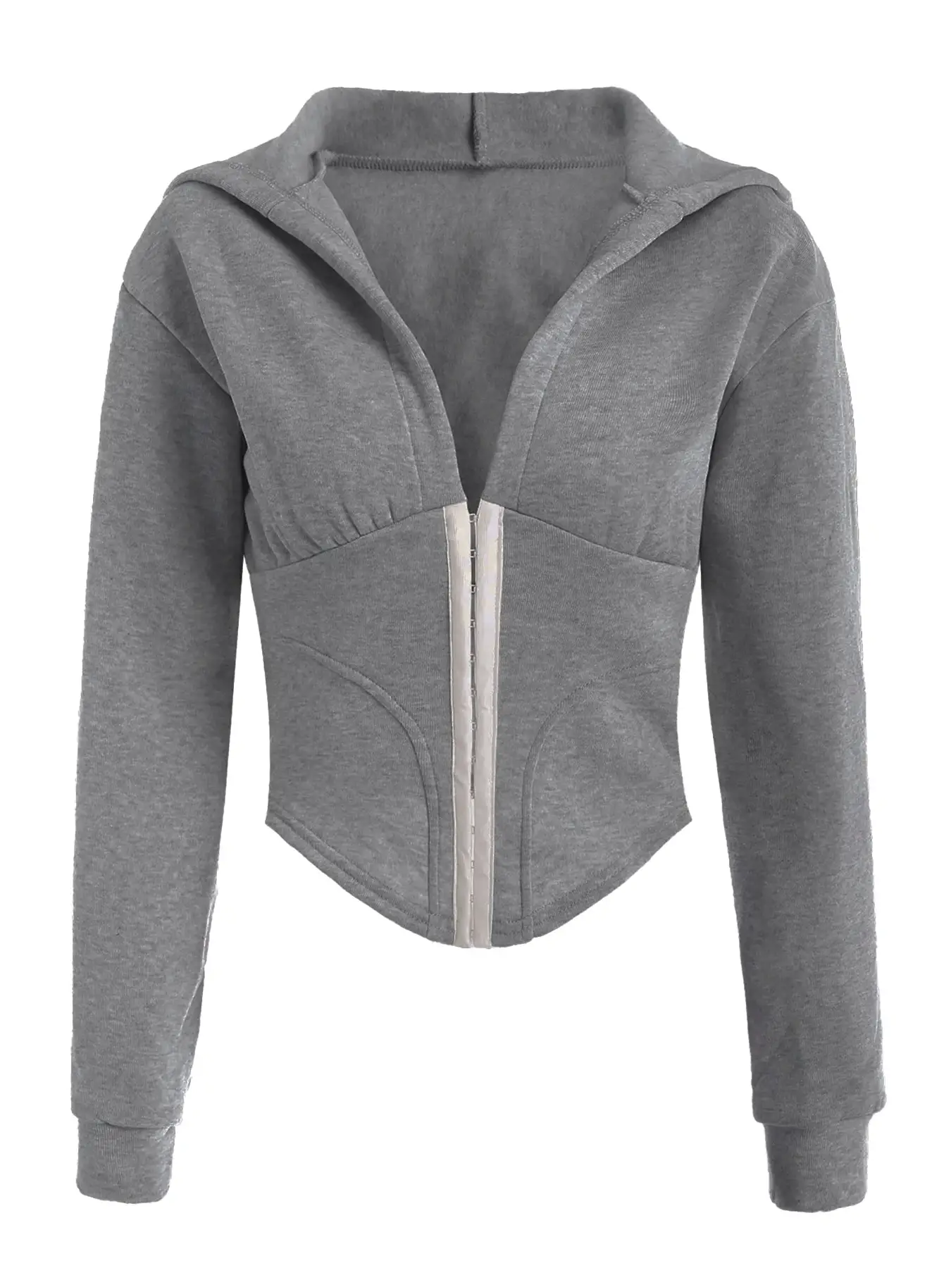 Elengatine Fashion Simple Grey Hoodies