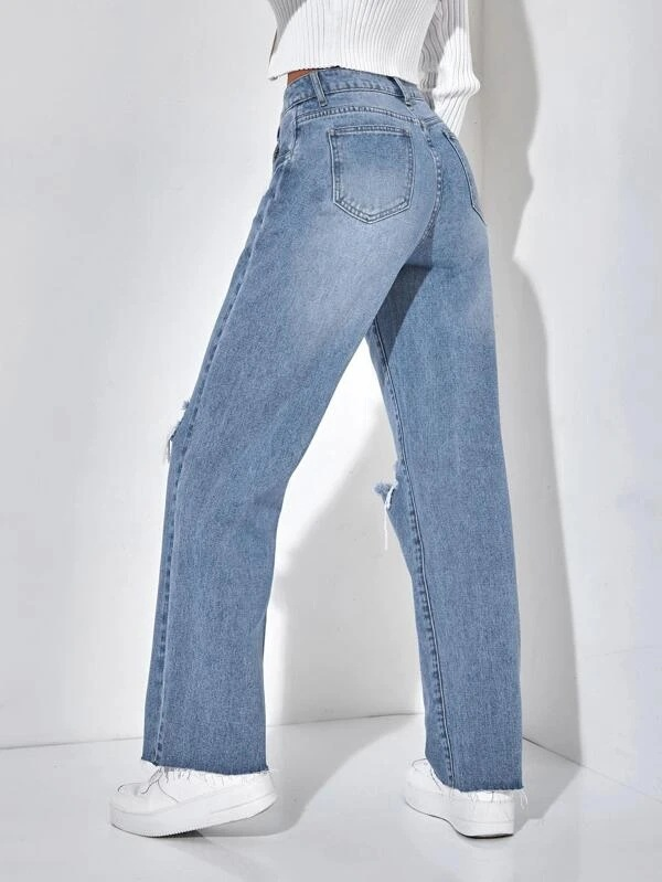 Elengatine 2 pcs set Causal Jeans with black long sleeved T-shirt for Women Model BXD0017 BXD0018