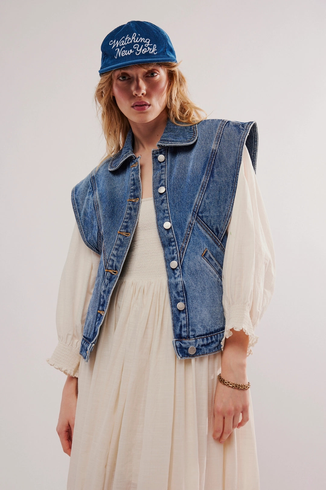 Elengatine Bohemian Vintage Cool Denim Waistcoat Vest For Lady BXD0045