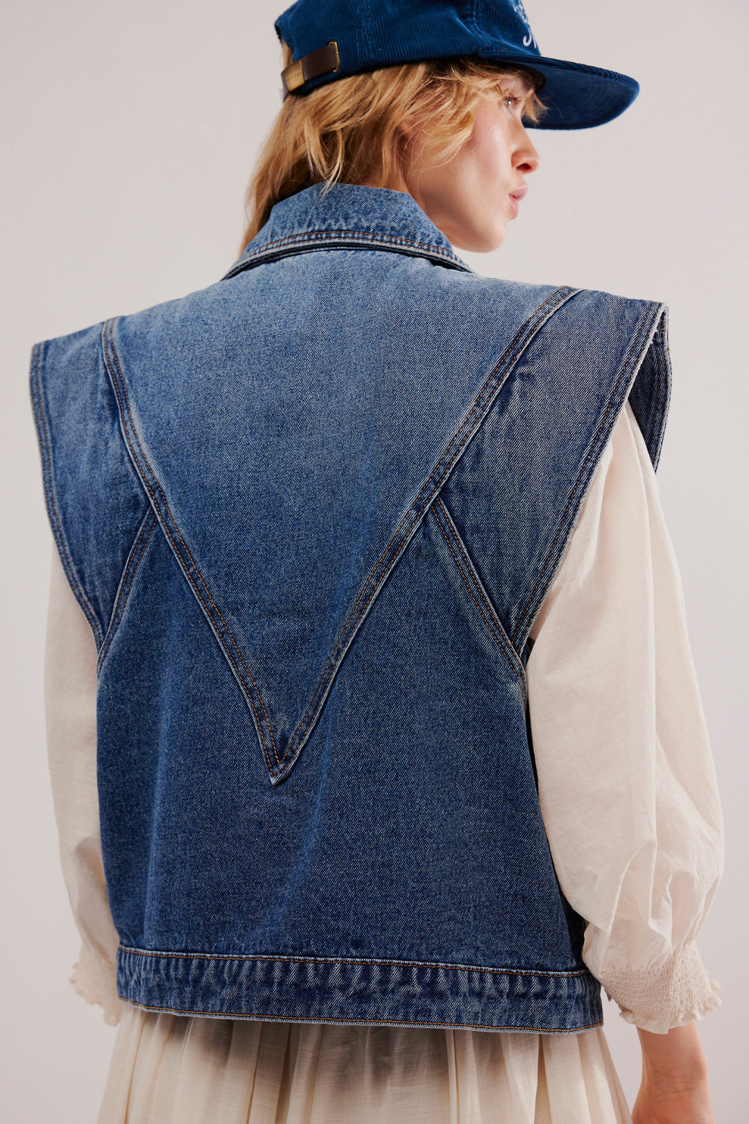 Elengatine Bohemian Vintage Cool Denim Waistcoat Vest For Lady BXD0045