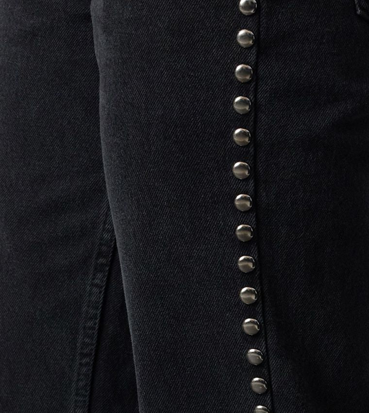 Elengatine Non-Stretch Straight Leg Jeans BTN021
