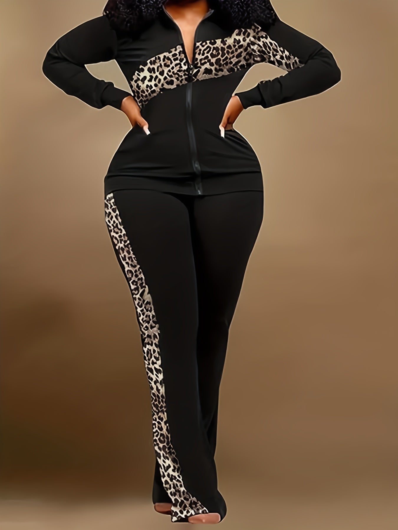 Elengatine Plus Women's Sweatpants Sweatsuits 2 Piece
