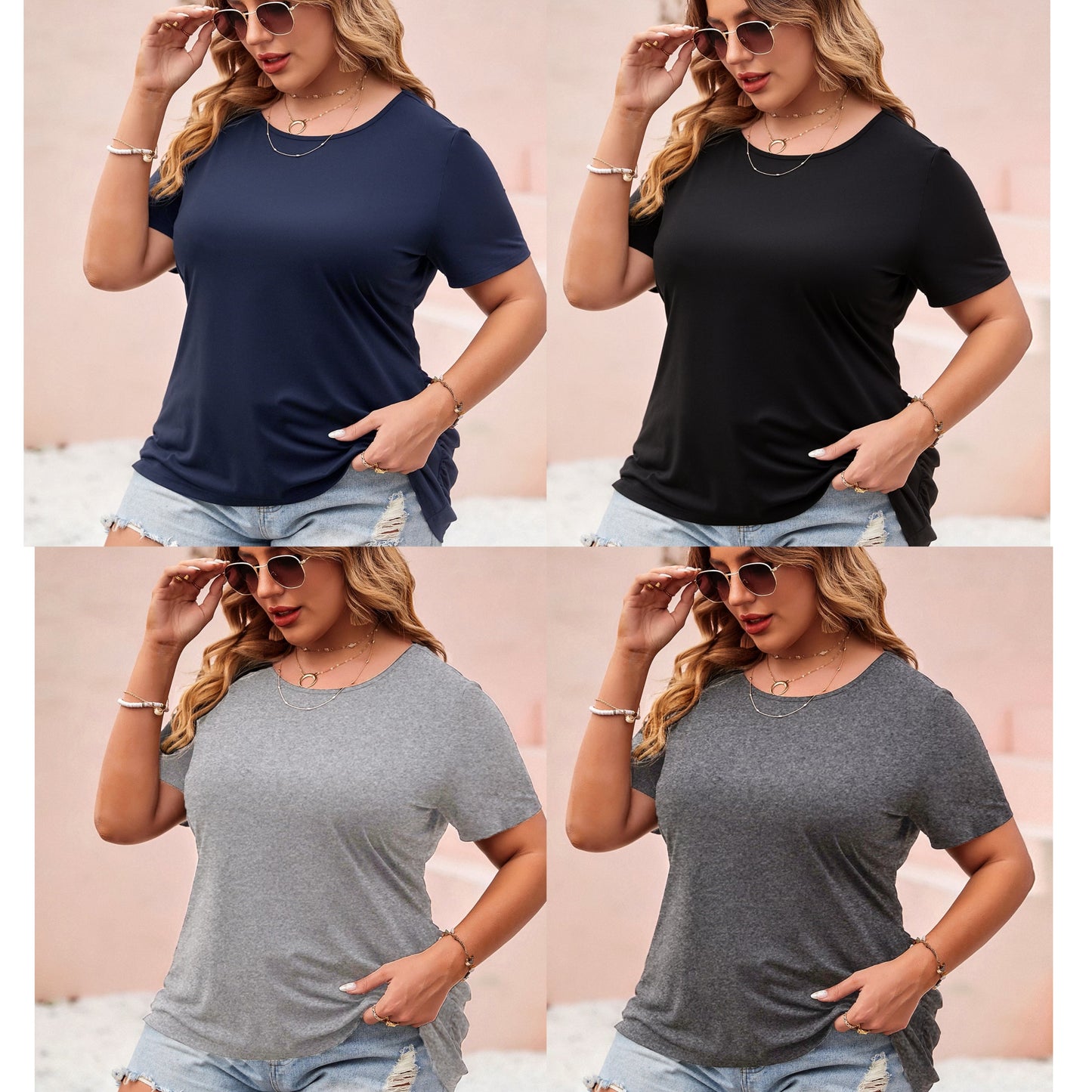 Elengatine DarK Green Causal T-Shirt MY0795