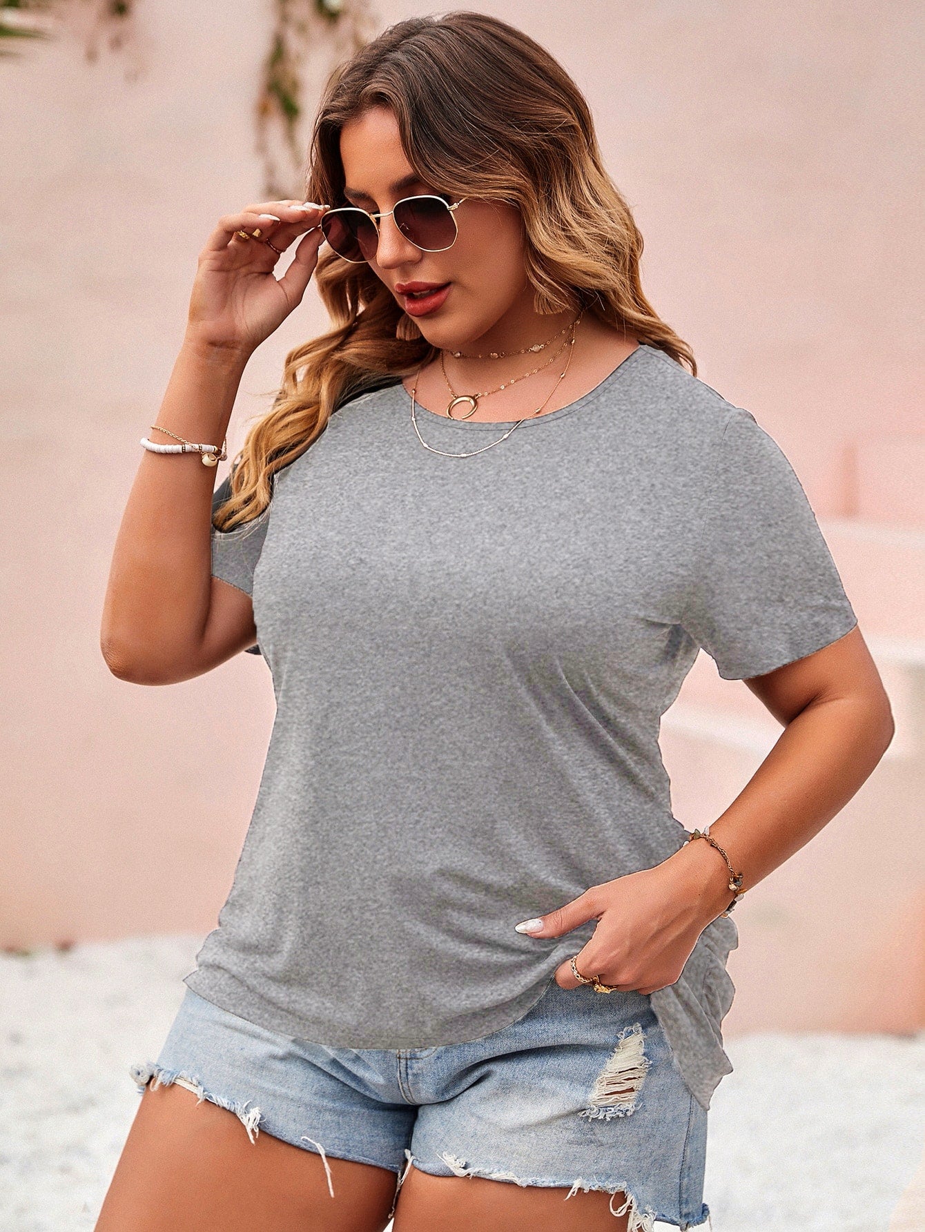 Elengatine DarK Green Causal T-Shirt MY0795