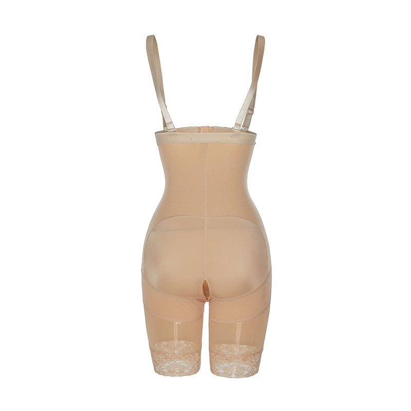 Elengatine High Waisted lace open crotch shapewear bodysuit with shoulder straps