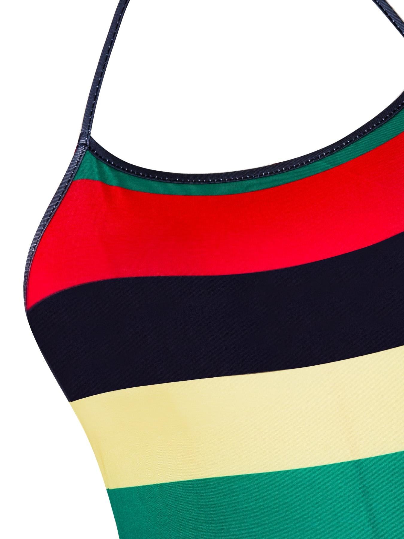 Large Size Women's Thick Striped Camisole Dress