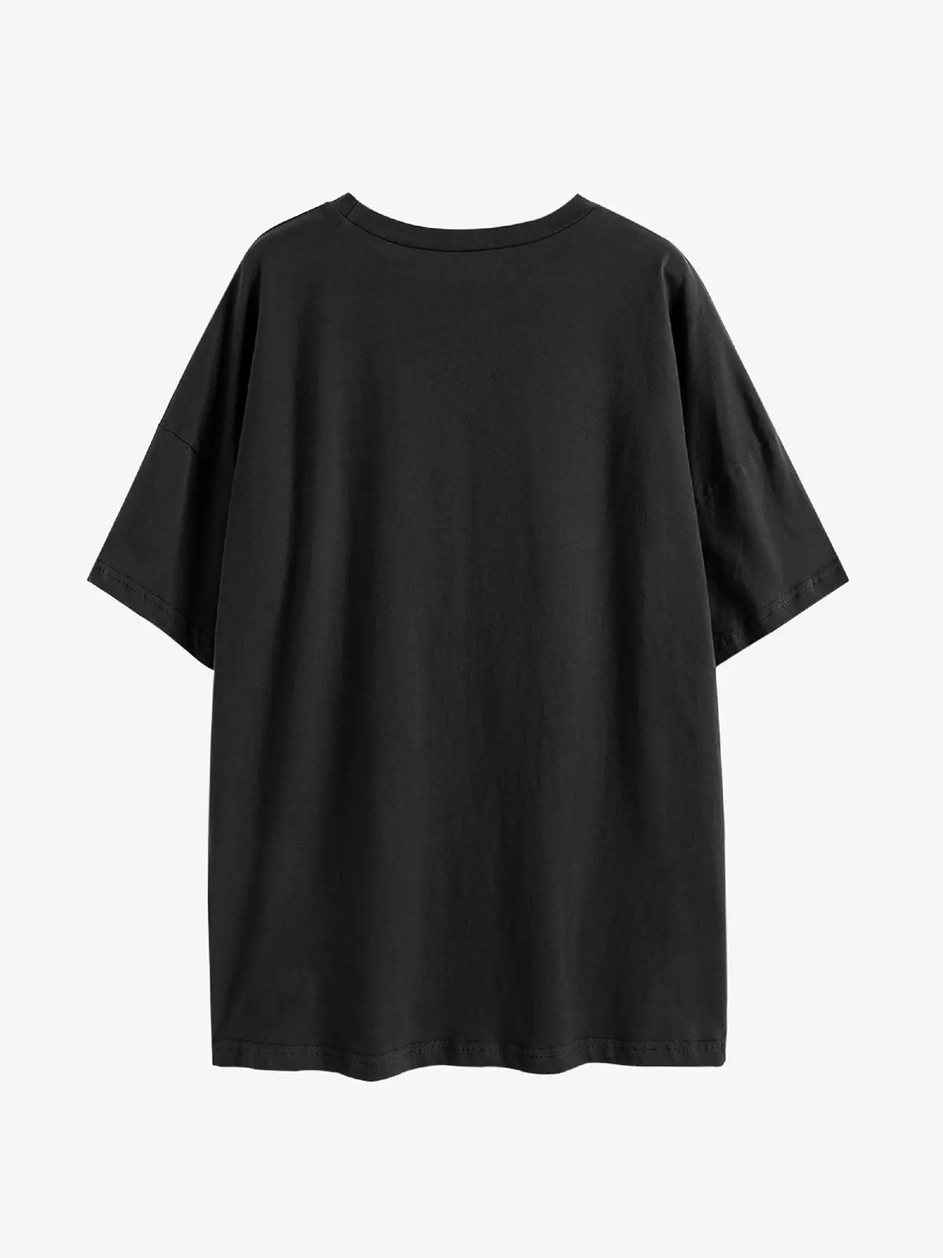 Elengatine Smile Face Printing Oversized Drop shoulder Tee