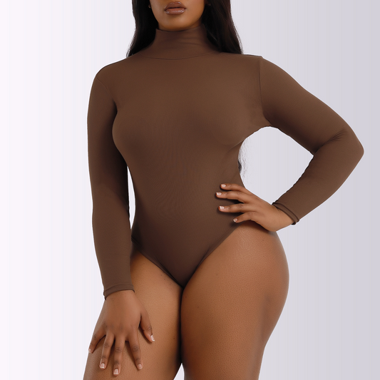 Elengatine Long Sleeves Turtleneck Shapewear For Autumn&Winter