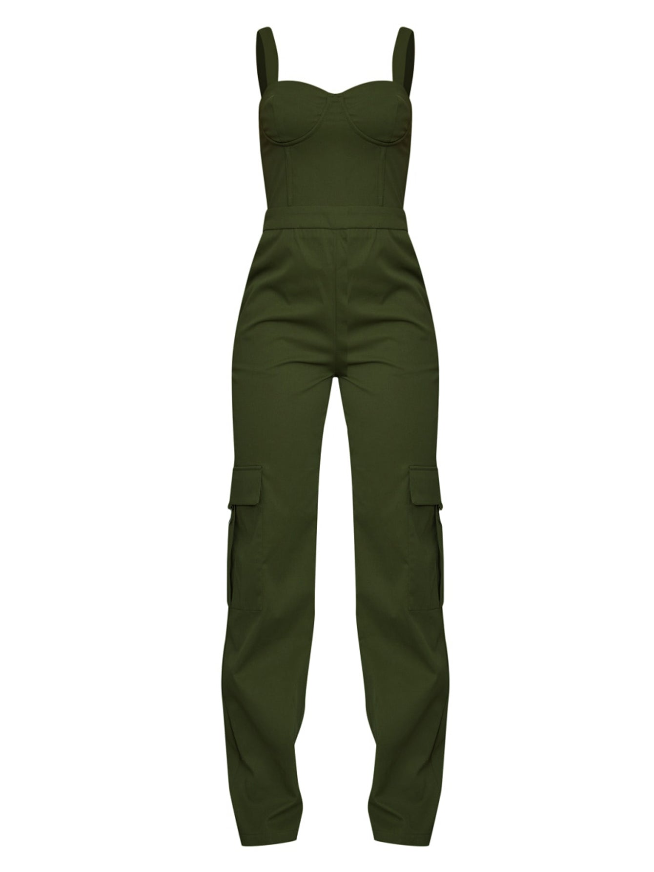 Solid Color Women's Jumpsuit Pants