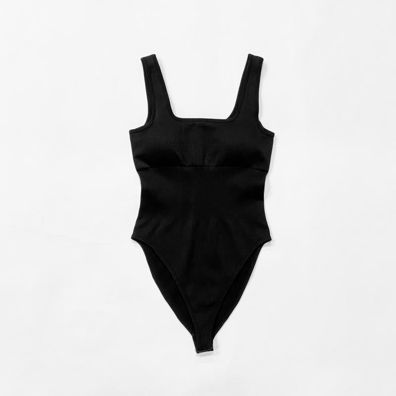 Elengatine Plain Shapewear Bodysuit Tummy Control