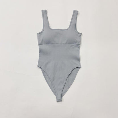 Elengatine Plain Shapewear Bodysuit Tummy Control