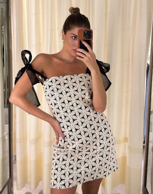Temperament bow tie women's dress with straps